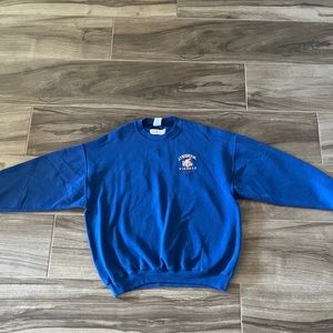 blue crew neck